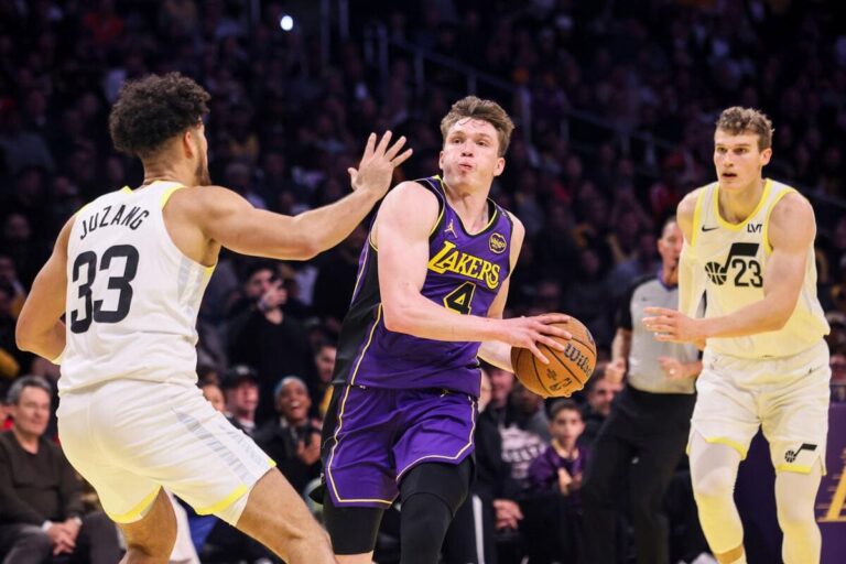 Dalton Knecht scores 37 points and doffs his cap to Michael Jordan as Lakers cruise past Utah